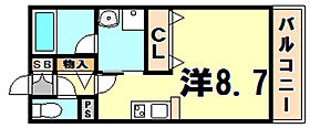 兵庫県神戸市中央区生田町２丁目（賃貸マンション1R・5階・24.56㎡） その2