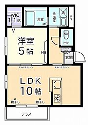 メゾンＣｌａｉｒ 1階1LDKの間取り