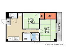 三功マンション 1LDKの間取図画像