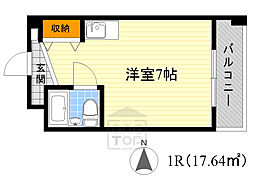 エサカファインクレスト ワンルームの間取図画像