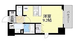 プレサンスOSAKA江坂 5階ワンルームの間取り