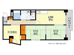 サンライズカーサ 3LDKの間取図画像
