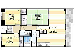 グランベール桃山台 3LDKの間取図画像