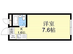 ソサエティ山手 ワンルームの間取図画像