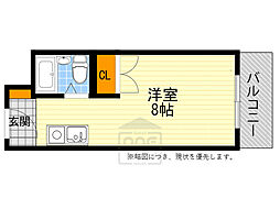 ニューセンチュリー ワンルームの間取図画像