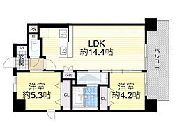 アイリトルノ 2LDKの間取図画像