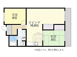 メゾン幸 2LDKの間取図画像