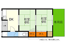 高塚荘B棟 2DKの間取図画像
