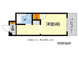 シティパレスミナミセンリ ワンルームの間取図画像