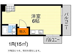プライムプラザ五月ケ丘 ワンルームの間取図画像