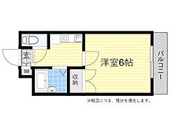 シャルマンビレッジ 1Kの間取図画像