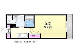 メゾンブランシュ 1Kの間取図画像