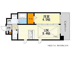 第22関根マンション 1LDKの間取図画像