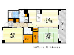 クリスタル上山手 2LDKの間取図画像