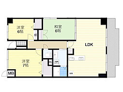 ロフティ少路 3LDKの間取図画像