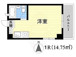 トレックビル ワンルームの間取図画像