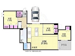 セル エト ヴァレ 南桜塚 3LDKの間取図画像