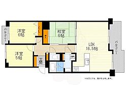 クローバー・メゾン東桃山台 3LDKの間取図画像