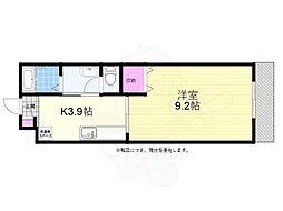 グレイスコート 1Kの間取図画像
