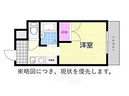 ジュネス蛍池 1Kの間取図画像