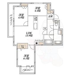 (仮称)吹田市千里山西6丁目へーベルメゾン 3LDKの間取図画像