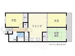 ルネ豊中 3LDKの間取図画像
