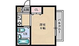 JPアパートメントSUITA 1Kの間取図画像