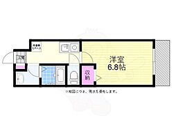 シェルメゾン優 1Kの間取図画像