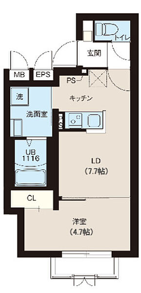 レピュア早稲田レジデンス 101｜東京都新宿区早稲田鶴巻町(賃貸マンション1LDK・1階・30.29㎡)の写真 その2