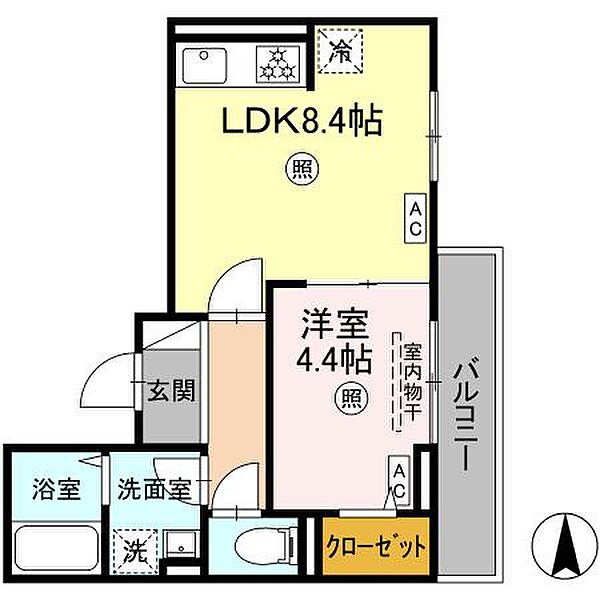 レクシア東尾久 202｜東京都荒川区東尾久3丁目(賃貸アパート1LDK・2階・33.46㎡)の写真 その1