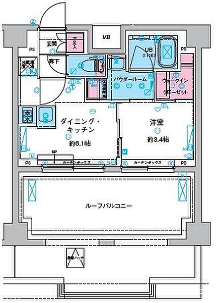 GENOVIA 川口元郷 805｜埼玉県川口市元郷2丁目(賃貸マンション1DK・8階・27.60㎡)の写真 その2