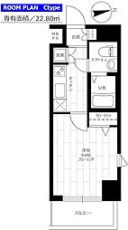ステージファーストタカナワ2 1Kの間取図画像