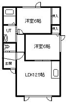 パールマンション 201 ｜ 北海道留萌市東雲町2丁目9-17（賃貸アパート2LDK・2階・52.00㎡） その2