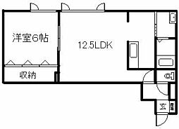 ボンド 1LDKの間取図画像