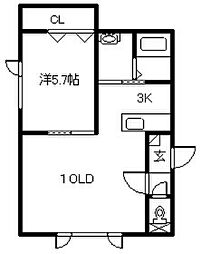 ZeN5・2 1LDKの間取図画像