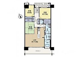 ルネグランディア1番館 3LDKの間取図画像