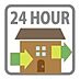 設備：【24時間換気システム】ゆっくりと家全体の空気を入れ替えて循環させていく換気システムで、換気扇とはまったく違った目的で使用されています。