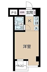 クレイル両国 7階ワンルームの間取り