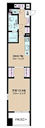 日神デュオステージ横濱マリンスクエア 1DKの間取図画像