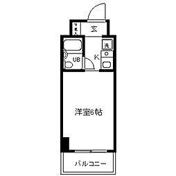 日神パレステージ川崎第2 ワンルームの間取図画像