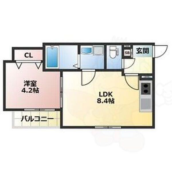 SERiRiA COMFORT KUISE ｜兵庫県尼崎市杭瀬北新町３丁目(賃貸アパート1LDK・2階・30.83㎡)の写真 その2