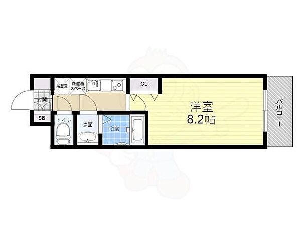 パークフラッツ尼崎 407｜兵庫県尼崎市昭和通４丁目(賃貸マンション1K・4階・25.52㎡)の写真 その2