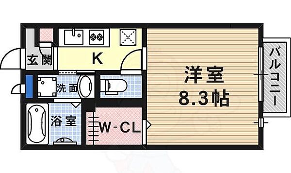 プラージュコート浜 105｜兵庫県尼崎市浜２丁目(賃貸アパート1K・1階・27.08㎡)の写真 その2