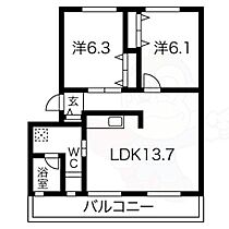 アメリア  ｜ 兵庫県尼崎市東園田町１丁目326番（賃貸マンション2LDK・2階・57.33㎡） その2