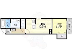 エスレジデンス 1LDKの間取図画像