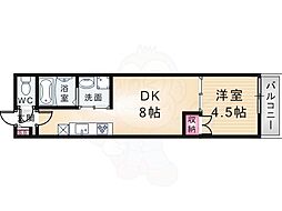 FOREFRONTY 1LDKの間取図画像