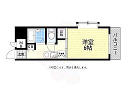 カーザベルデ 1Kの間取図画像