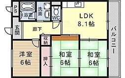グランディール園田 2階