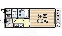 レソール御園 1Kの間取図画像