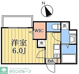 awesome 3階1Kの間取り
